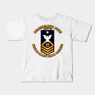 Navy - SCPO - Blue - Gold with Txt Kids T-Shirt